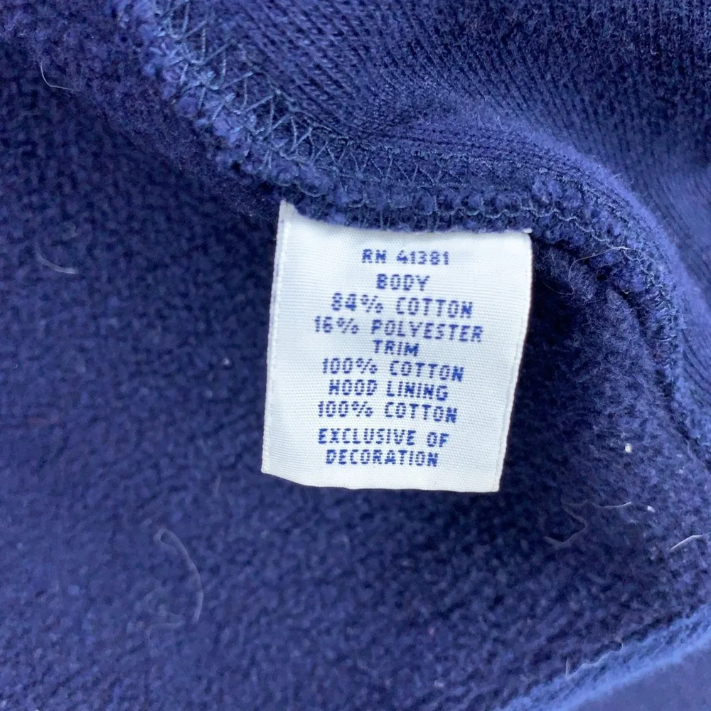Polo Ralph Lauren Full Zip Hoodie Men Small Navy Blue Yellow Pony Fleece Classic